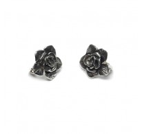 E000828 Genuine Sterling Silver Stylish Earrings Flowers Solid Hallmarked 925 Handmade